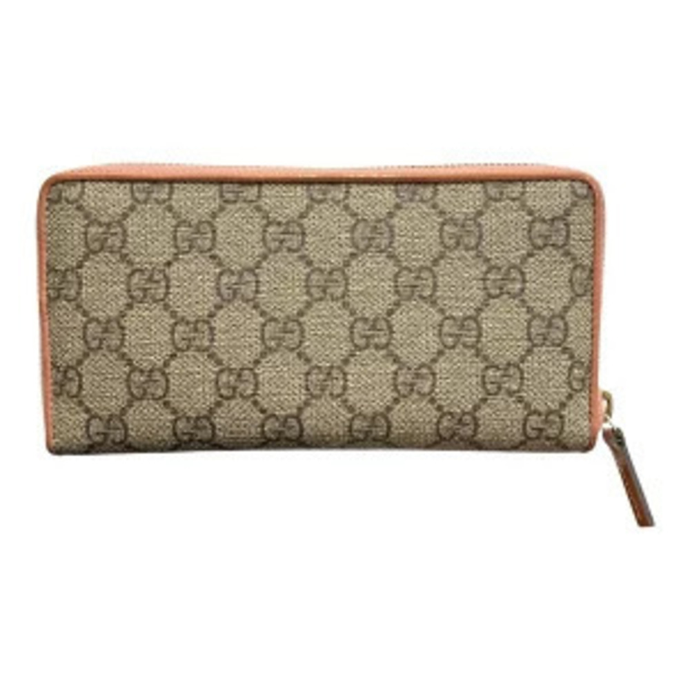 Gucci Long GG Supreme Canvas Wallet Brown